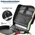 thumbnail image 5 of Haosy 3 Ring Zipper Binder with Shoulder Strap Waterproof Trapper Keeper 2 Inch D-Ring 500 Sheets Capacity, Ladybird Clover Leaf Flower, 5 of 8