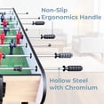 thumbnail image 3 of 48 Inch Foosball Table, Indoor Soccer Game Table with Steel Rods, Ergonomic Handles, Scorekeepers, 2 Balls, Wood Finish, 3 of 5