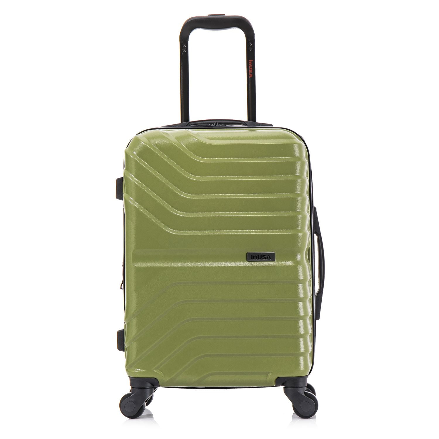 InUSA AURUM 20" Hardside Lightweight Carry On Luggage with Spinner Wheels, Handle and Trolley, Green