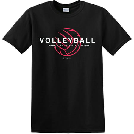volleyball t-shirt: volleyball shadow -adult