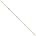 thumbnail image 2 of FB Jewels Leslie's 14K Yellow Gold CZ Polished Anchor with 1in ext. Anklet, 2 of 3