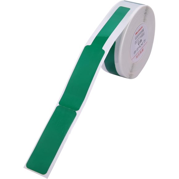 HUGFEGWE Thermal Transfer Cable Label Skicker PET Paper for B18 Label Printer Barcode Price Size Name Blank Labels Waterproof Tear Resistant 14x120mm 55sheets/roll for Price Office Plies CA919-130101