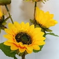 thumbnail image 5 of Ukeler 4 Bunches of Artificial Sunflowers Bouquets with Stems Silk Sunflowers Fake Yellow Flowers for Wedding Decor, Bride Holding Flowers,DIY Garden Craft Art Decor,Party Decor, Home Decoration, 5 of 9