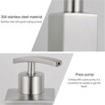 thumbnail image 3 of Soap Dispensing Stainless Steel Hand Lotion Bottle Modern Sleek Design Silver 15x6x6cm Refillable Easy-to-use Office Use 1Pcs, 3 of 5