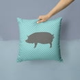 thumbnail image 2 of Carolines Treasures BB8107PW1414 Berkshire Pig Blue Check Fabric Decorative Pillow, 14 x 14 in., 2 of 4