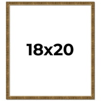 18x20 Frame Gold Kingsley Distressed Solid Wood Picture Frame Width 0.75 Inches | Interior Frame
