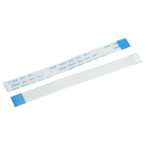 Uxcell Flexible Flat Cable Extension Cables 8 Pins 1.0mm Pitch 100mm B Type for DVD Player 10 Pack