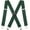 Green, variant on Men for Braces X shaped,5cm Wide 2 inch Heavy Duty Suspenders for Trousers with 4 Strong Metal Clips, Tuxedo Suspenders Adjustable and elastic Braces for men's and women's trousers