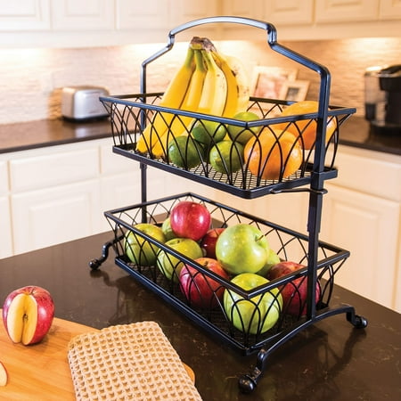 Giftburg Two Tier Wrought Iron Basket Giftburg Two Tier Wrought Iron Basket