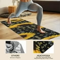 thumbnail image 4 of Black Sunflower Word Pattern Hot Yoga Mat Towel Non Slip for Hot Yoga - Quick-Drying Yoga Mat Cover with 4 Corner Pockets with Travel Bag - Hot Yoga Towel Non Slip Grip Moisture Wicking Sweat 70"x26", 4 of 6