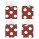 thumbnail image 2 of Balery Maroon And White Polka Dot Porta Pañuelos de Cuero con Estampado – Funda Moderna Cuadrada para Caja de Pañuelos, Dispensador 5x5x5'', 2 of 7