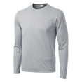 thumbnail image 5 of Yellow Rooster Men's Tall Long Sleeve PosiCharge Competitor Tee Silver 4XLT, 5 of 6