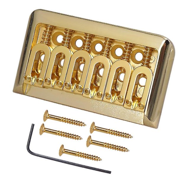 Puente de guitarra eléctrica fijo de 6 cuerdas, compatible con el puente de guitarra eléctrica, 1