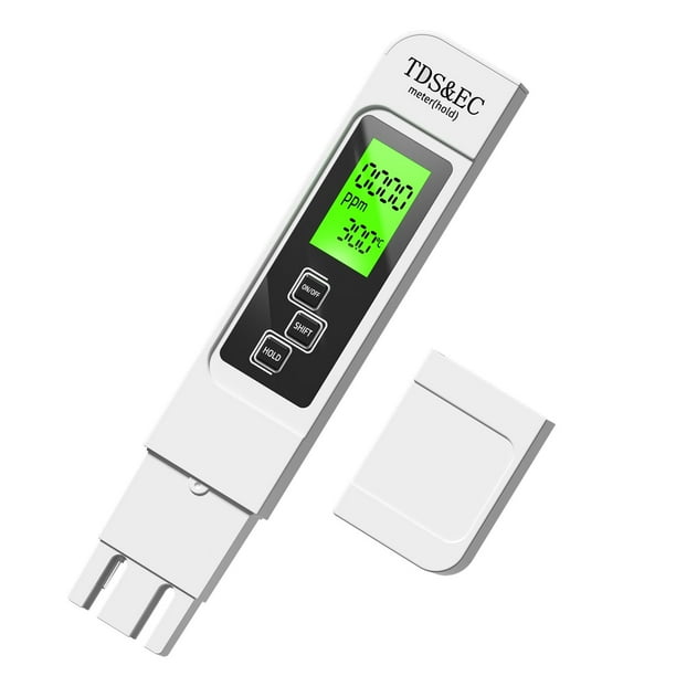 2025 Nuevo medidor TDS 4 en 1 TDS E C y temperatura (°C °F) Medidor preciso y digital Kits de análisis de agua para agua potable, grifos, pozos, piscinas, hidroponía y acuarios