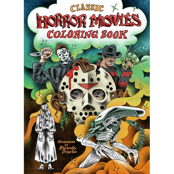 Classic Horror Movies Coloring Book, (Paperback)
