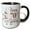 Black/White, variant on 3drose, Happy 70th Birthday with Pink Blush Flowers, 11oz Mug