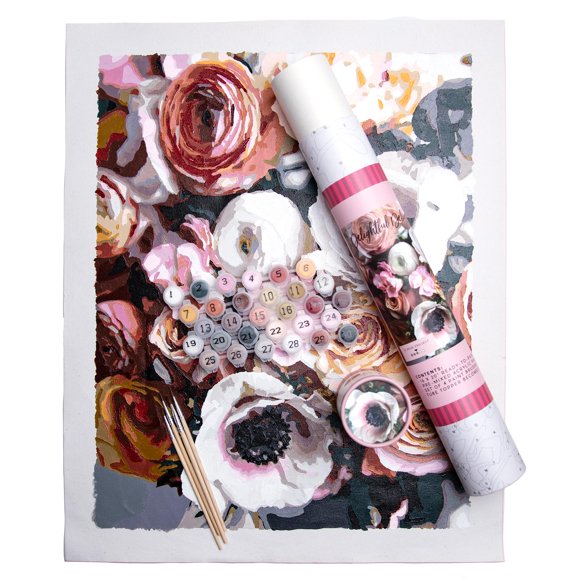 Kit de pintura por números Pink Picasso 41 x 51 cm, set floral