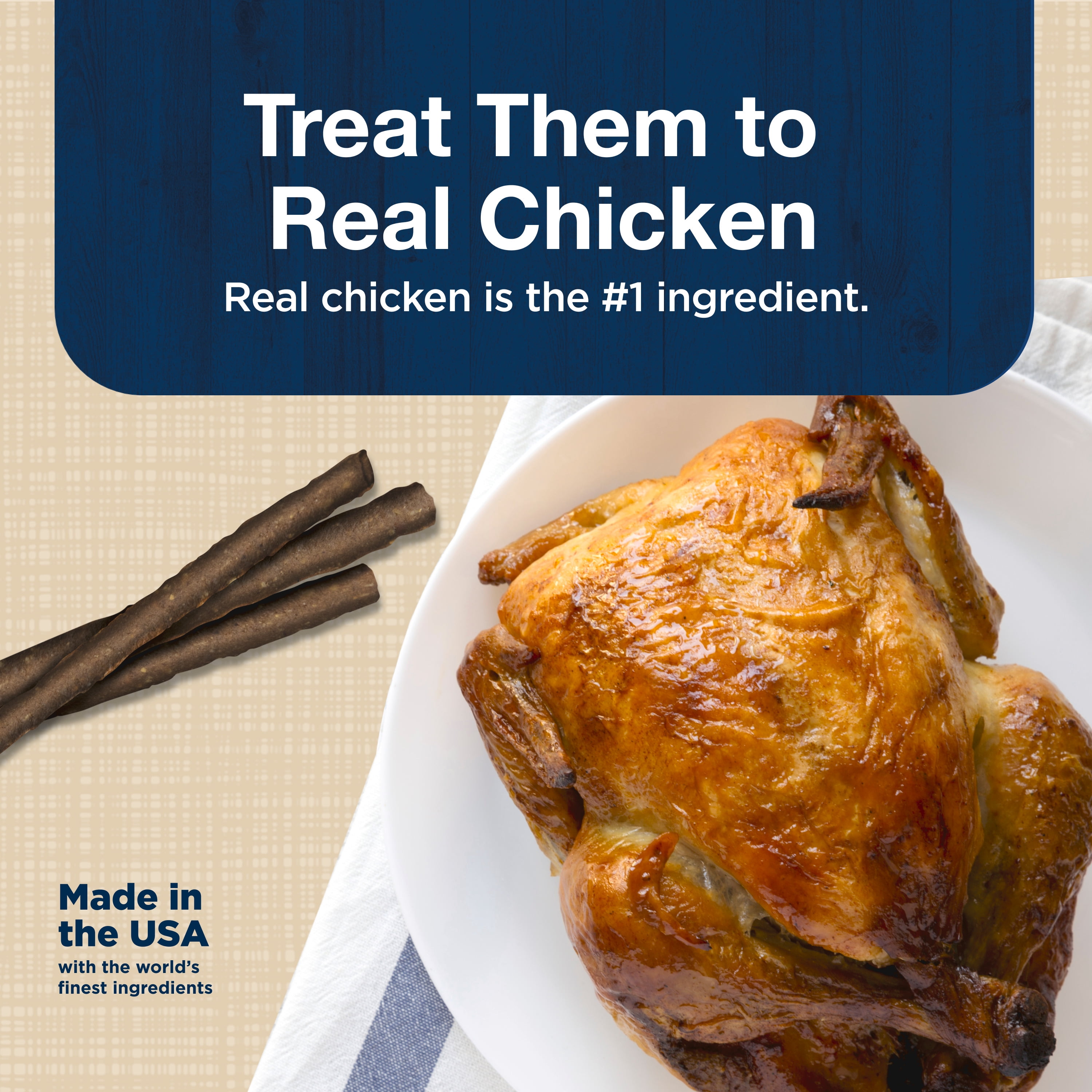 Blue Buffalo Stix Gâteries naturelles et moelleuses pour chiens, Recette au poulet, sac de 170 g (6 oz) 170g