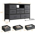 thumbnail image 3 of Historyli Soporte para TV de 8 Cajones de 47.4 Pulgadas (120 cm) para TVs de hasta 50 Pulgadas,Cómoda con Cajones con Luz LED RGB y Toma de Corriente,Cómoda de Cajones con Almacenamiento,Gris Oscuro, 3 of 9