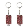 thumbnail image 2 of Naloa Rose Flowers Print Keyfob with Split Key Ring and Print Labels, Key Labels Key Chain Tags, Luggage Tags, Car Key Chain Ring Keyfob Gift, 2 of 7