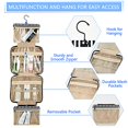 thumbnail image 5 of Huloretions Toiletry Bag,Travel Toiletry Hanging Bag Bags,Water-Resistant Makeup Cosmetic Bag with 4 Compartments & 1 Sturdy Hook Cosmetic Travel-Sized Container, Large Capacity for Women, 5 of 9
