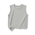 thumbnail image 3 of SROBPTY Girls Summer Tank Tops Solid Sweet Lightweight Crew Neck Sleeveless Shirts for Daily Wear 3-14 Years, 3 of 5