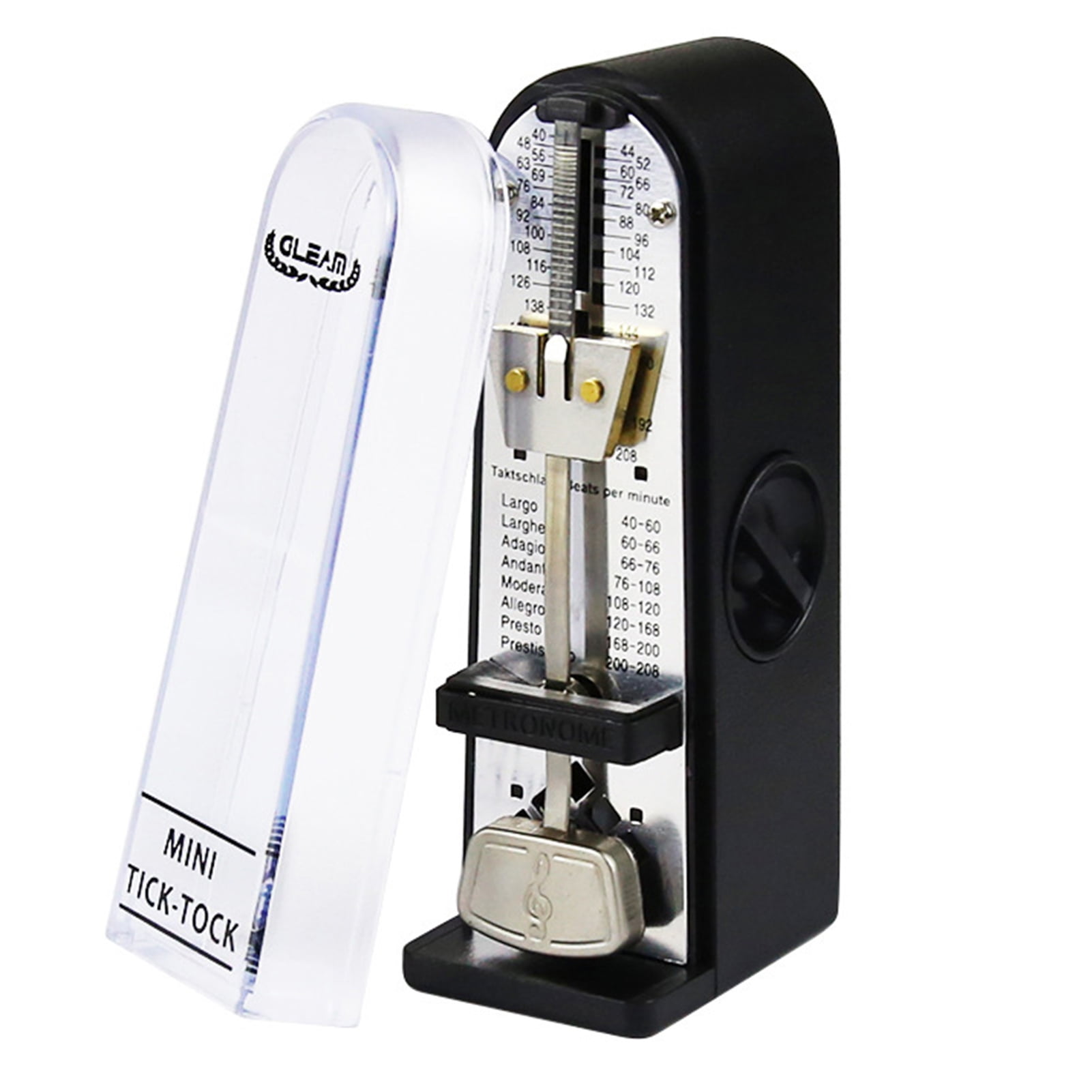Hadanceo Mechanical Metronome Clear Scale Portable Adjustable Speed Smooth Dustproof Cover Even