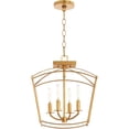 thumbnail image 3 of 2812-14-74-Quorum Lighting-Mantle - 4 Light Convertible Pendant-16 Inches Tall and 14.5 Inches Wide-Gold Leaf Finish    -Traditional Installation, 3 of 3