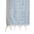 thumbnail image 2 of eloria Floral Light Blue Woman's Indian Ethnic Chunni, Dupatta, Stole, Scarf Shawl Wrap, 2 of 4