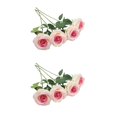 thumbnail image 4 of Injueey 10 unidades/juego de bodas de ensueño DIY con hermosas flores de rosas de seda, para ramos y centros de , decoraciones que no dañan capullo rosa color 2Conjunto, 4 of 6