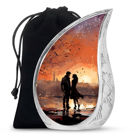 Large Couple Cremation Urns 10 inch, Teardrop Urn, Burial Urns For Adult Human Ashes, Urn For Ashes For Women, Decorative Urn For Human Ashes, Urn For Ashes Adult Male, Cremation Urn For Human Ashes