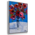thumbnail image 3 of Poppies Framed Premium Gallery Wrapped Canvas - Ready to Hang - 25 x 37 - Silver Floating Frame, 3 of 9