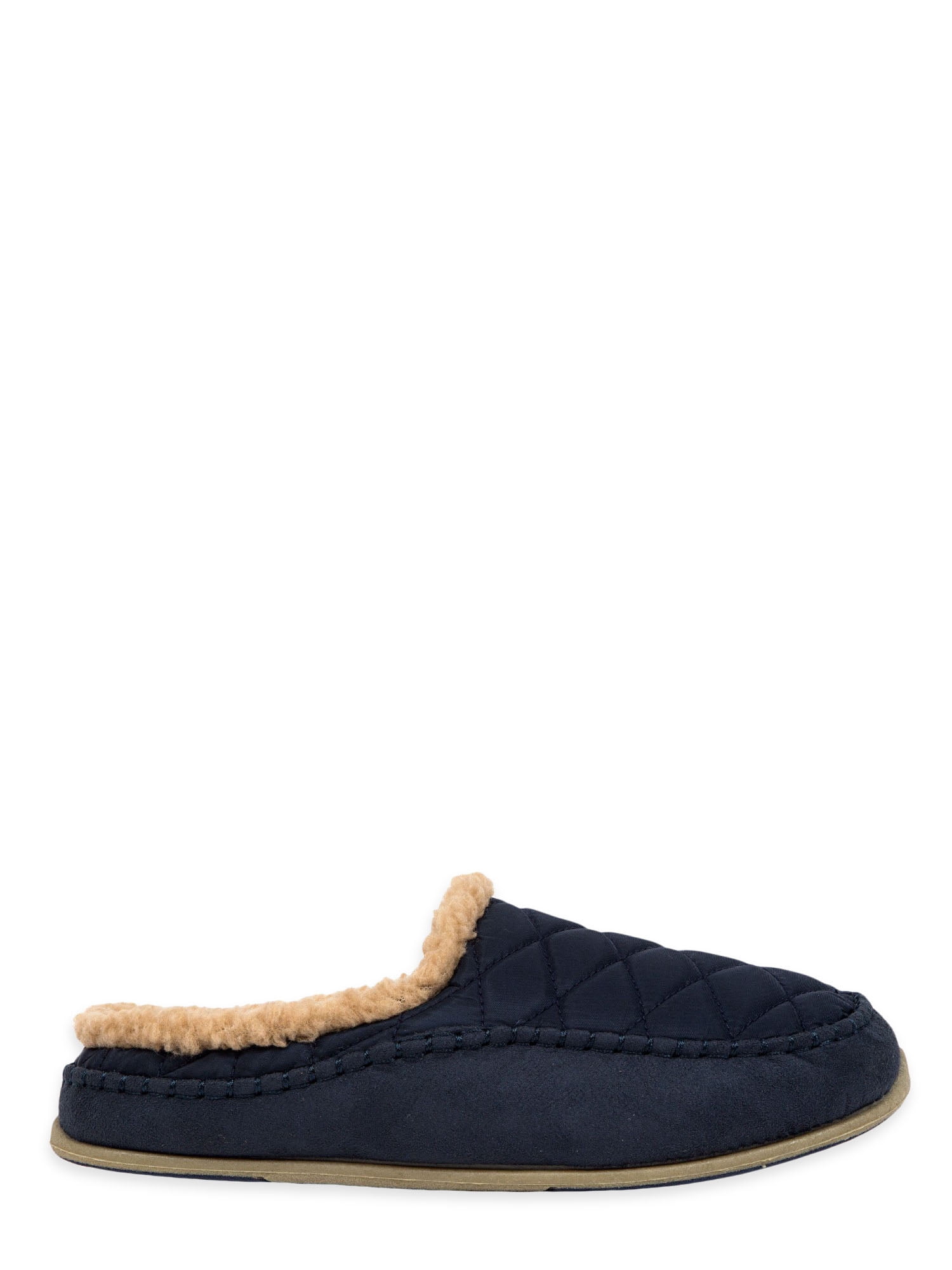 DEER STAGS Mens Navy Quilted Comfort Slipperooz Round Toe  display picture 1
