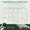 thumbnail image 6 of Outsunny 14.6' x 6.6' x 6.6' Walk-in Hoop Greenhouse Roll-Up Door, Green, 6 of 9