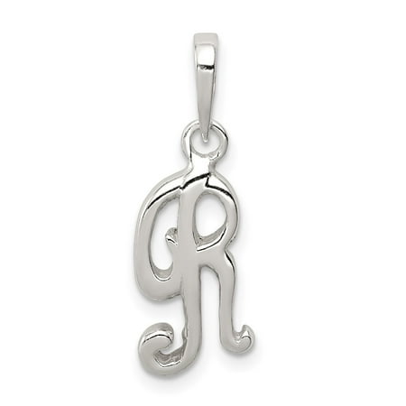 Diamond2Deal 925 Sterling Silver Letter R Initial Pendant for Women
