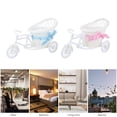 thumbnail image 3 of Minkissy 2pcs Tricycle Shape Rattan Basket Crafts Plastic Decoration Light Yellow Family Functions, 3 of 6