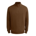 thumbnail image 4 of Krdevn Mens Shirts - Men's Casual Long Sleeve Shirt Loose Fit Thickened Knit Top Comfortable Breathable Soft Stylish Versatile for Daily Wear,Mens Fall Shirts,Color:Brown,Size:XL, 4 of 5