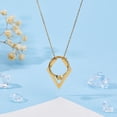 thumbnail image 5 of Ring Holder Necklaces Rhombus Pendant Ring Keeper Necklace Stainless Steel Wedding Rings Necklace for Wife Fiancee Nurse Ladies Gift Gold DIY, 5 of 9