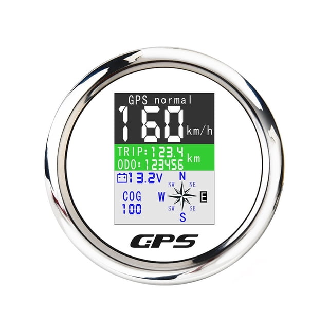 Boat GPS meter Digital TFT Screen Odometer Waterproof Trip COG Voltmeter Gau 9-32V With GPS Antenna ,Universal Compatibility