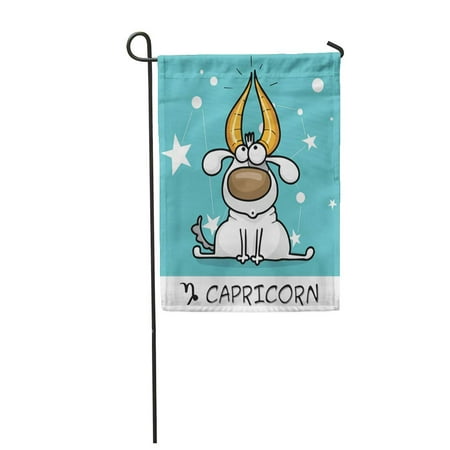 KDAGR Calendar Horoscope Zodiac Sign Dog Capricornus Capricorn Astrology Garden Flag Decorative Flag House Banner 12x18
