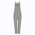 thumbnail image 5 of Comdrip Womens Jumpsuit, Womens Casual Summer Jumpsuit Sleeveless Loose Solid Color Comfortable Strap Loose Jumpsuit Pocket Jumpsuit for Women Overalls for Women Grey2 2XL, 5 of 5