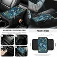 thumbnail image 6 of Jeiento Blue Dolphin Car Seat Cover Set with Auto Steering Wheel Cover Seat Belt Strap Protector Cup Holder Trash Bag Gear Shift Knob Cover Set Rear View Mirror Protector Floral Armrest Cover, 6 of 7