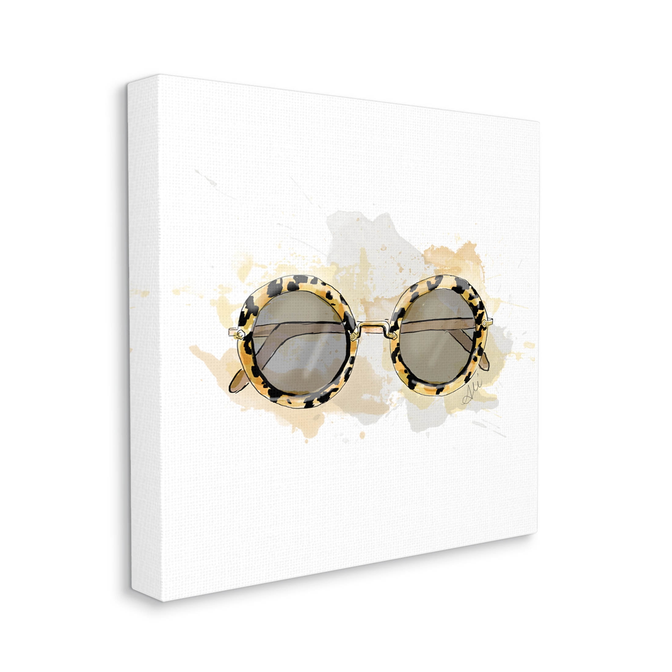 Stupell Industries Glam Sunglasses Summer Fashion Graphic Art Gallery Wrapped Canvas Print Wall Art, Design by Alison Petrie