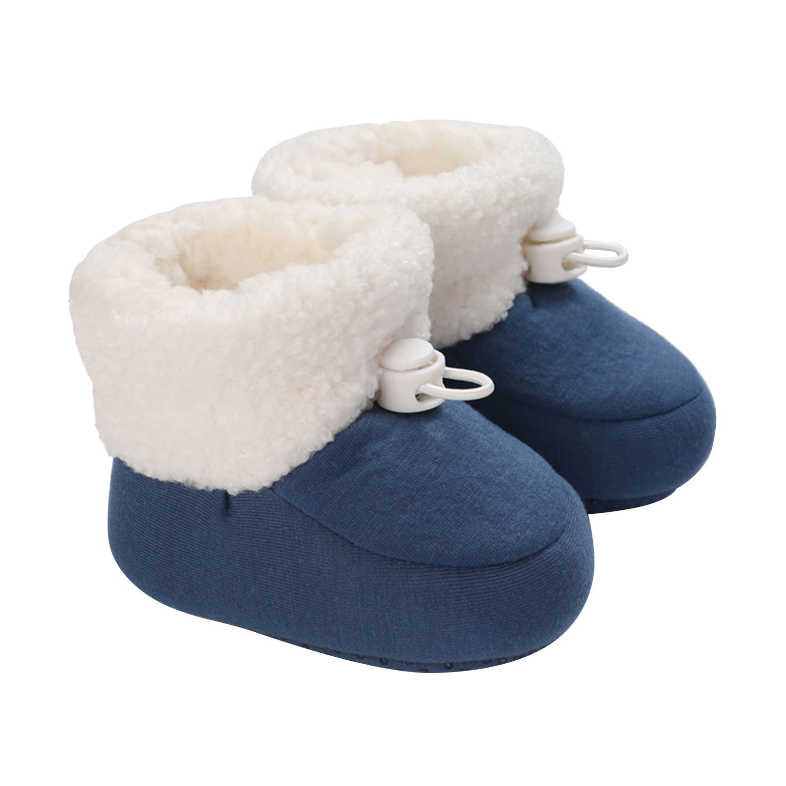 Baby Girls/Boys Snow Boots Soft Plush Inner Shoes Thick Warm Button Boot for Toddler Kids 