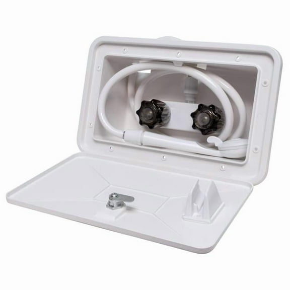 PF266202 White Catalina Hot & Cold Exterior Shower