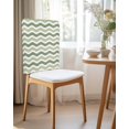 thumbnail image 2 of nqOlkjepod Sage Green Ombre Chair Covers Set of 8, Decorative Chair Back Cover, Modern Moire Water Ripple Stripe Dining Room Chair Slipcovers Removable Chair Protectors Covers for Party Banquet, 2 of 7