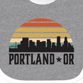 thumbnail image 4 of Inktastic Portland Oregon Skyline Retro Sunset Boys or Girls Baby Bib, 4 of 4