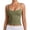 Army Green, variant on Women's Basic Spaghetti Strap Scoop Neck Tank Tops Summer Sleeveless Backless Adjustable Cami Soft Comfortable Stretch Slim Fitted Casual Crop Camisole Orange XS
