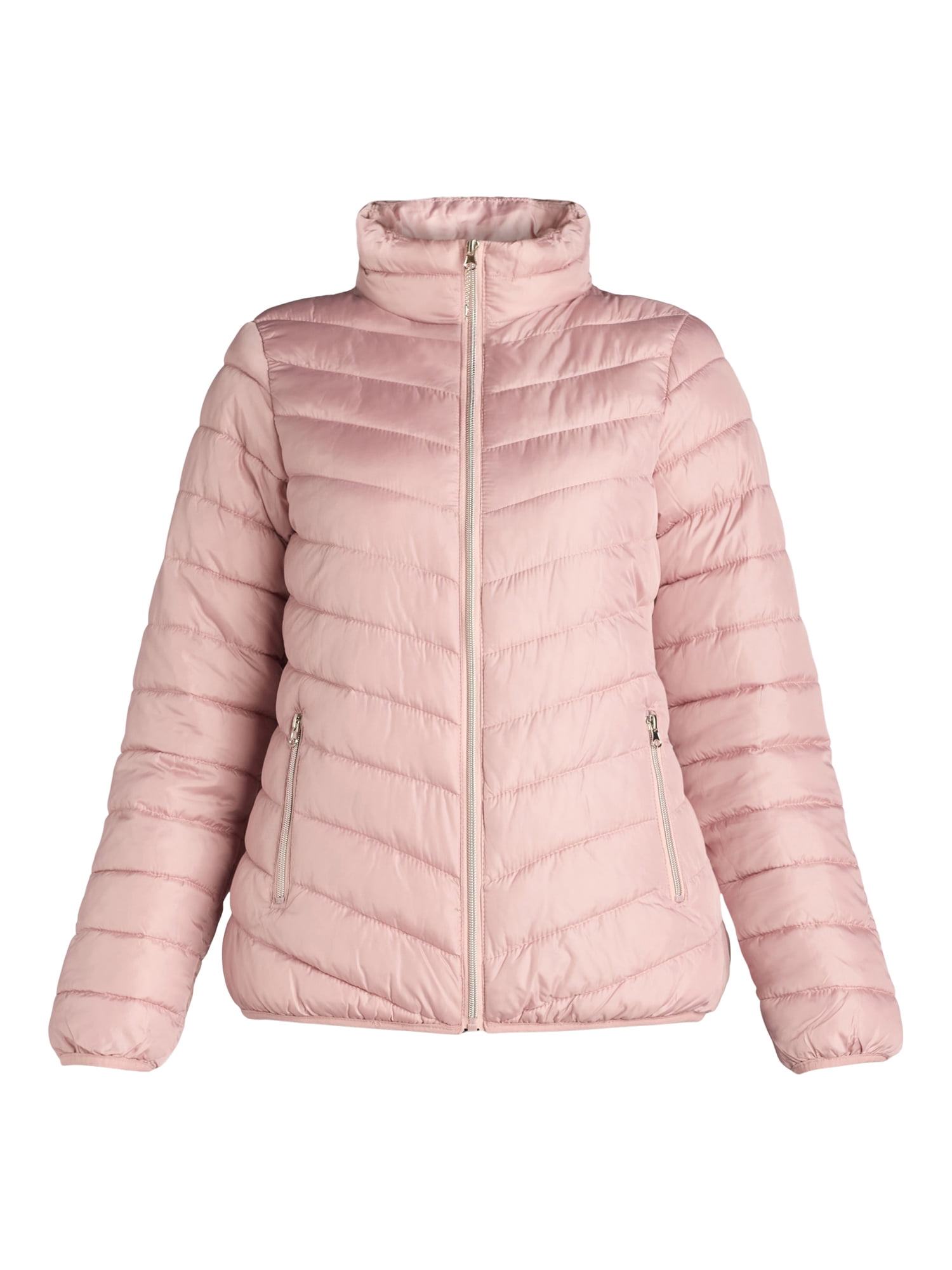 Big Chill Women's and Women’s Plus Packable Puffer Jacket, Midweight, Sizes S-3X