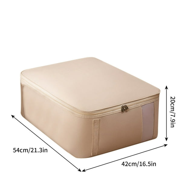 Bolsa De Almacenamiento De Tela Oxford, Organizador Para El Hogar, Gran Capacidad, Cierre De Cremallera, Para Guardar Ropa Y Organizar Toallas, Paquete De 1, Blanca, Ukhbmc | L, C